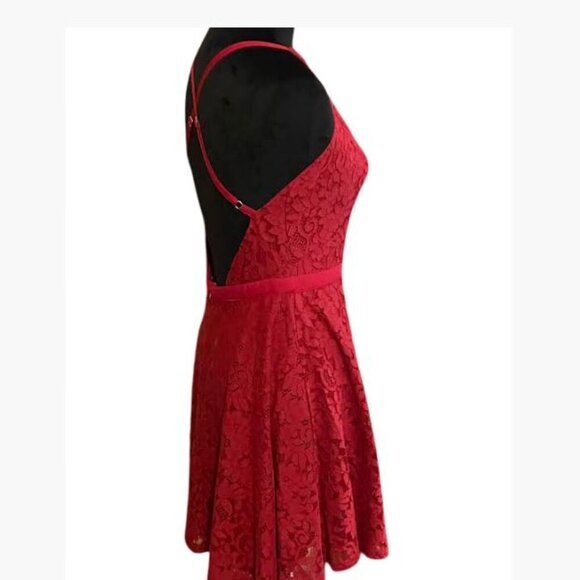 Lulus Dancing in the Moonlight Mini Dress in Red Wine Size M NWT Scarf Separate - Picture 2 of 13